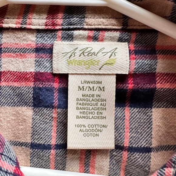 SOLD**** WRANGLER// button up long sleeve ranch shirt - Picture 3 of 5